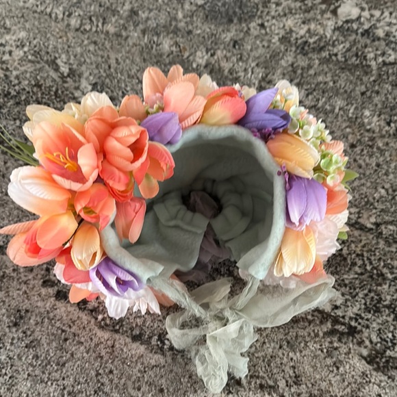 NEW Floral Kids Headband with Orange and Purple Accents - Picture 1 of 5